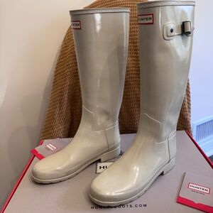 Hunter Original TALL  Rain Boots Refined GLOSS Women size 7 Wellies VHTF color